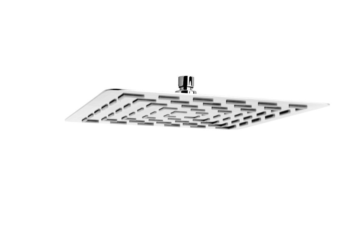 INULA, Cap de duș slim pătrat 300x300 mm, 1/2'', metal, finisaj oglindă